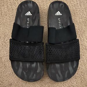 Adidas x Stella McCartney Women's Stella-Lette Slides Sandals Black Sz 8